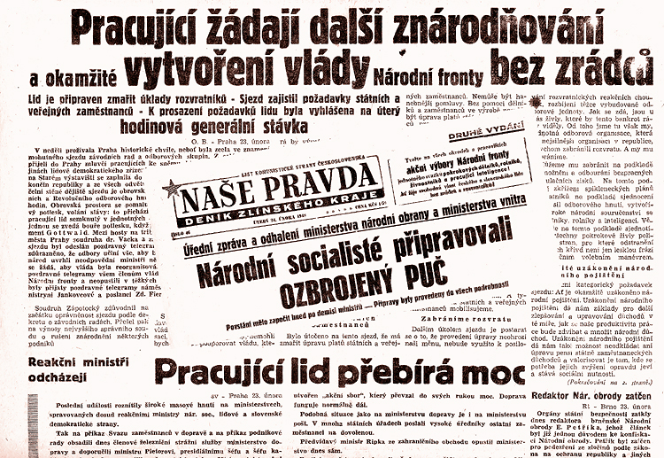 Naše pravda 24. února 1948