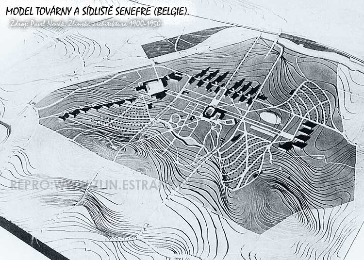 Senefre - model Baťova závodu v Belgii