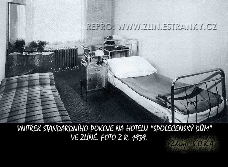 Hotel Spol. dům ve Zlíně - interier pokoje
