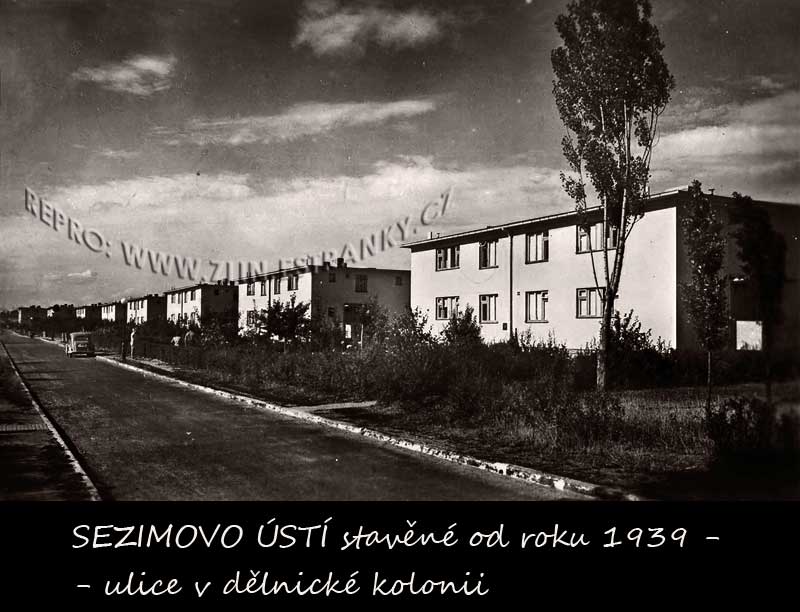 Ulice Baťova Sezimova Ústí z r. 1939