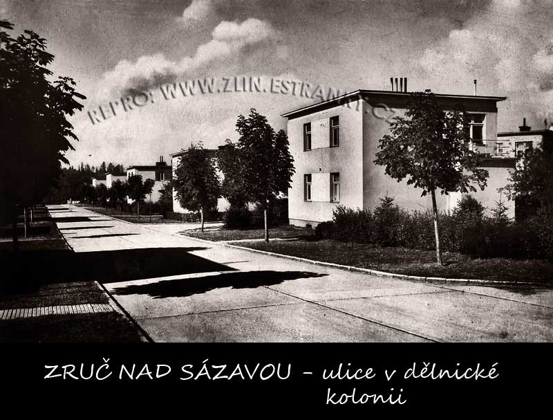 Zruč nad Sázavou - baťovská ulice